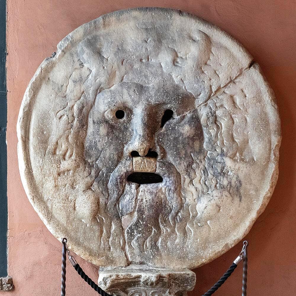 Mouth of Truth, Basilica of Santa Maria di Cosmedin, Forum Boarium, Rome, Lazio, Italy, Europe