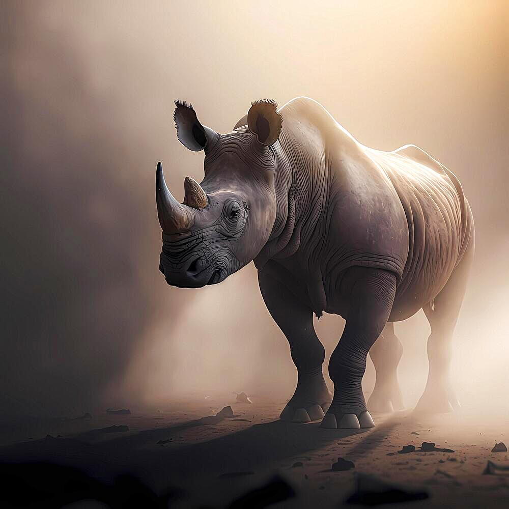 Rhinoceros, ai generated