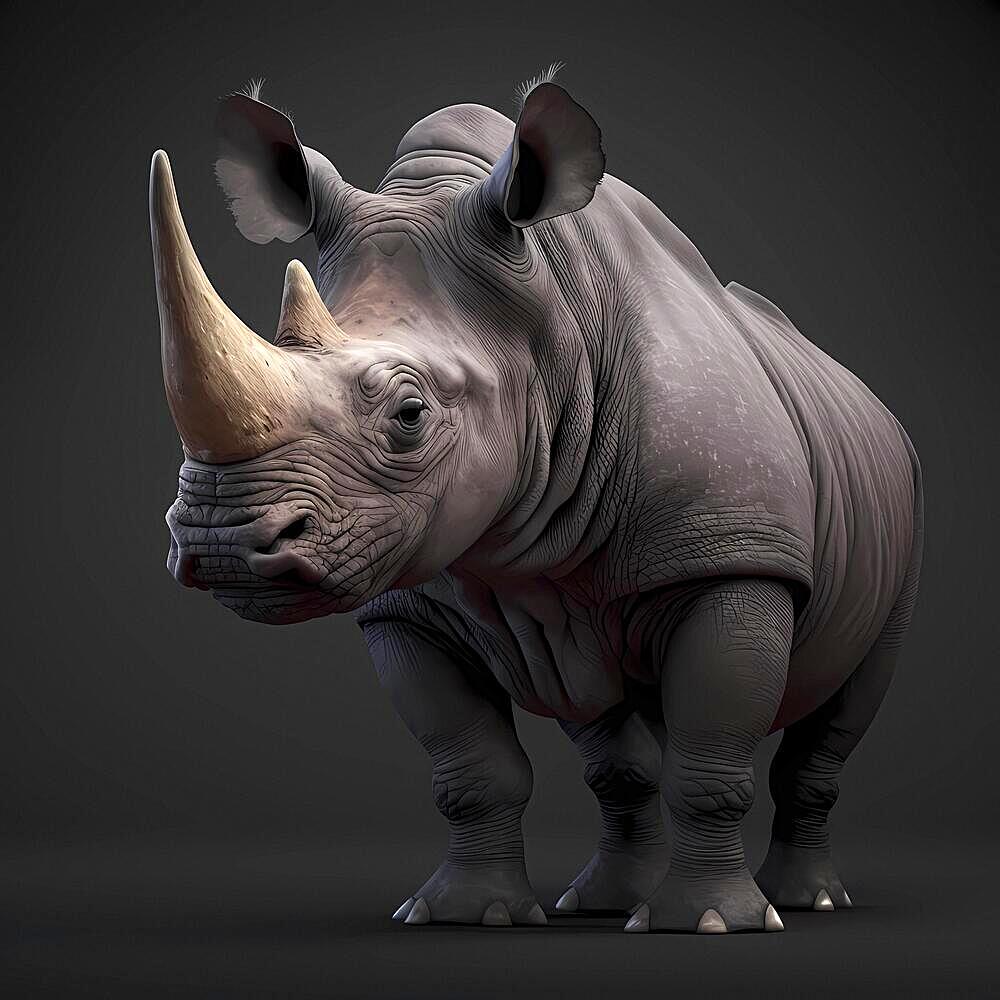 Rhinoceros, ai generated