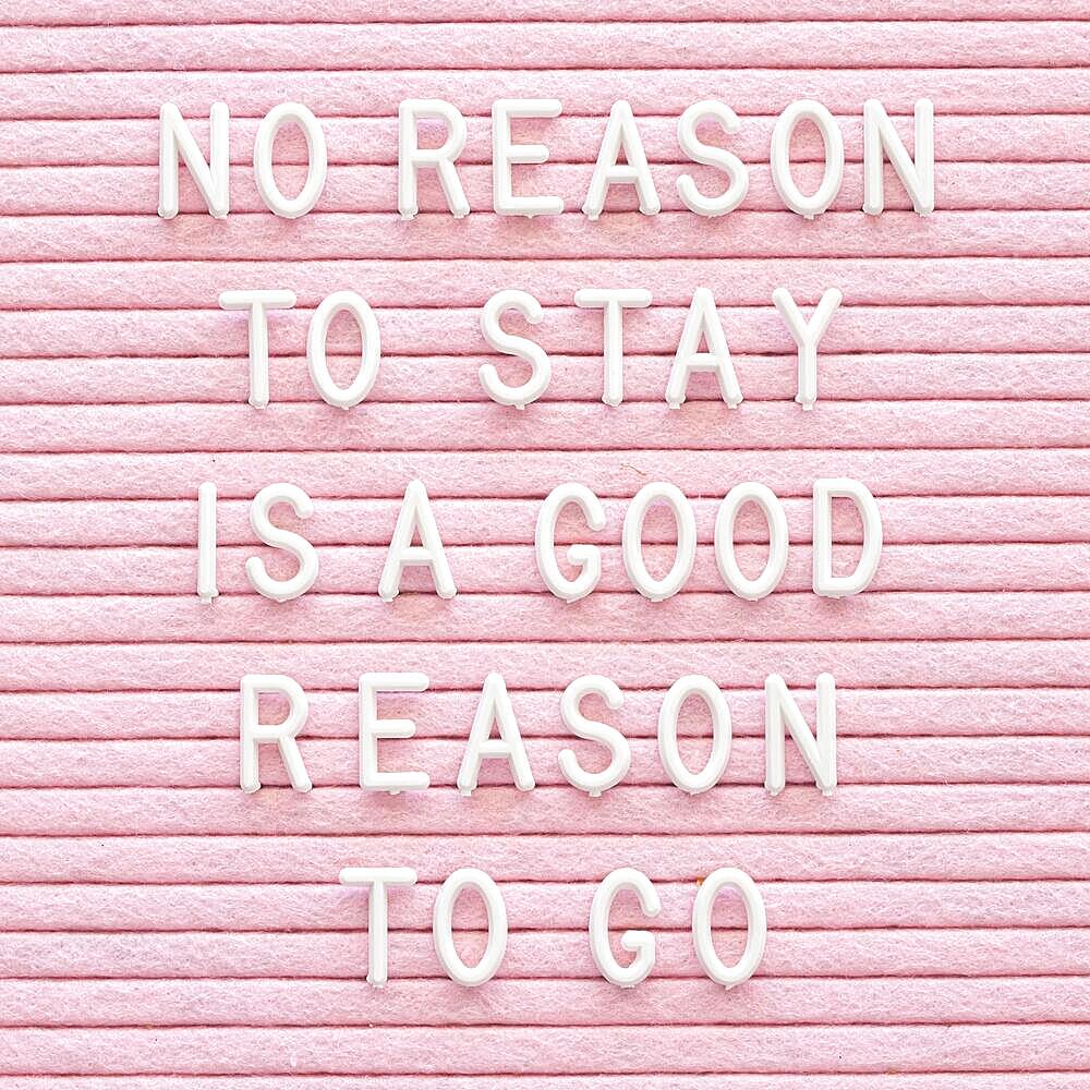 Motivational message pink background