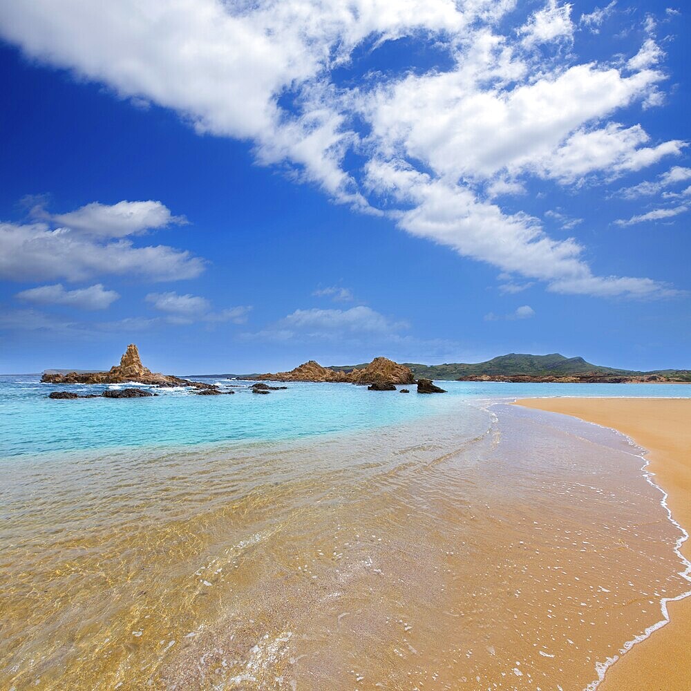 Cala Pregonda in Menorca at Balearic islands es Mercadal
