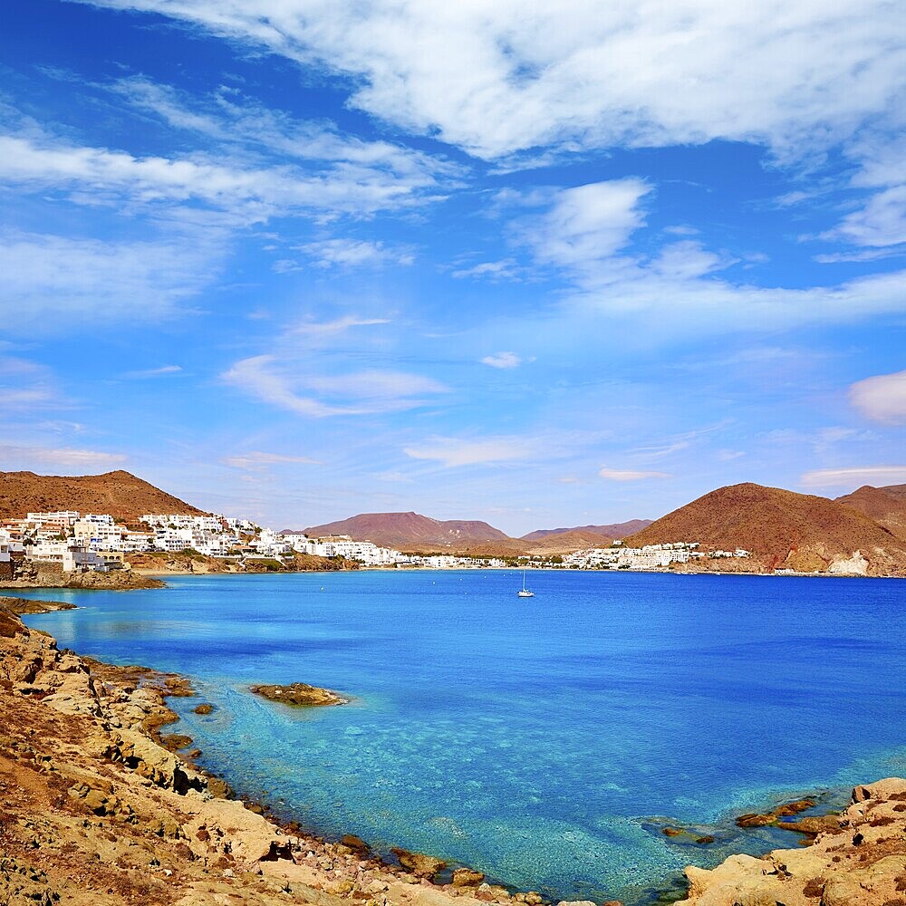Almeria Cabo de Gata San Jose beach and village of Spain
