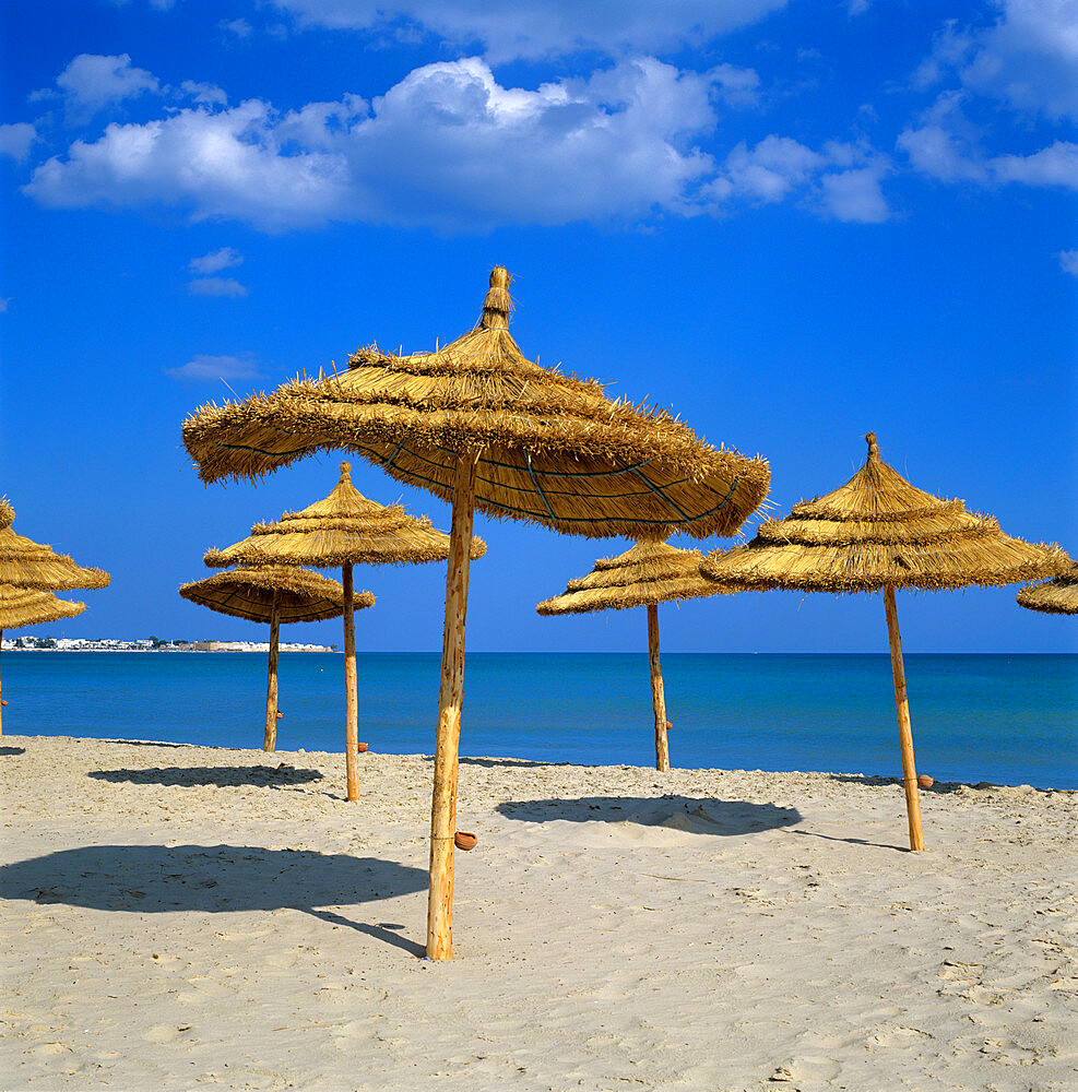 Beach scene, Hammamet, Cap Bon, Tunisia, North Africa, Africa