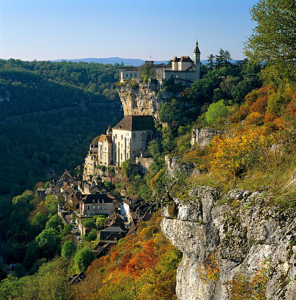 Autumnal view, Rocamadour, Lot, Midi-Pyrenees, France, Europe