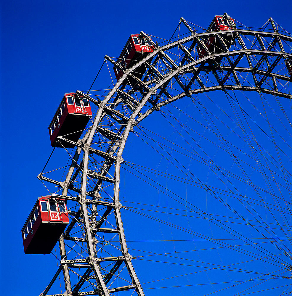 Prater Ferris Wheel featured in film The Third Man, Prater, Vienna, Austria, Europe