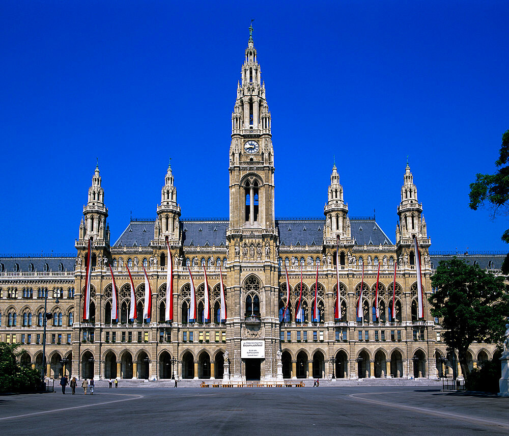 Rathaus (Gothic Town Hall), UNESCO World Heritage Site, Vienna, Austria, Europe