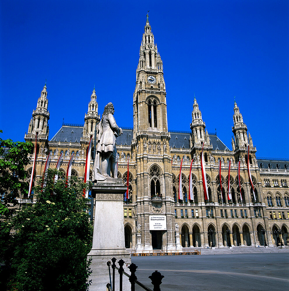 Rathaus (Gothic Town Hall), UNESCO World Heritage Site, Vienna, Austria, Europe