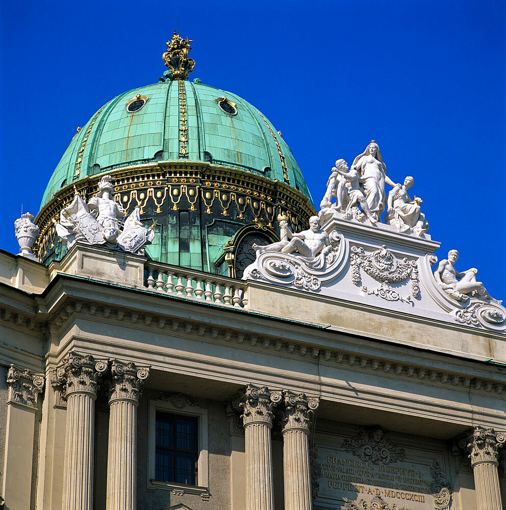 Hofburg dome, UNESCO World Heritage Site, Vienna, Austria, Europe