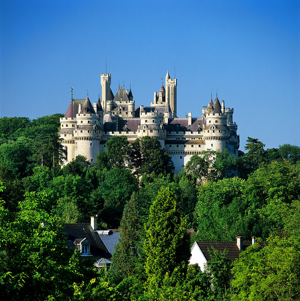 The medieval chateau, Pierrefonds, Picardy, France, Europe