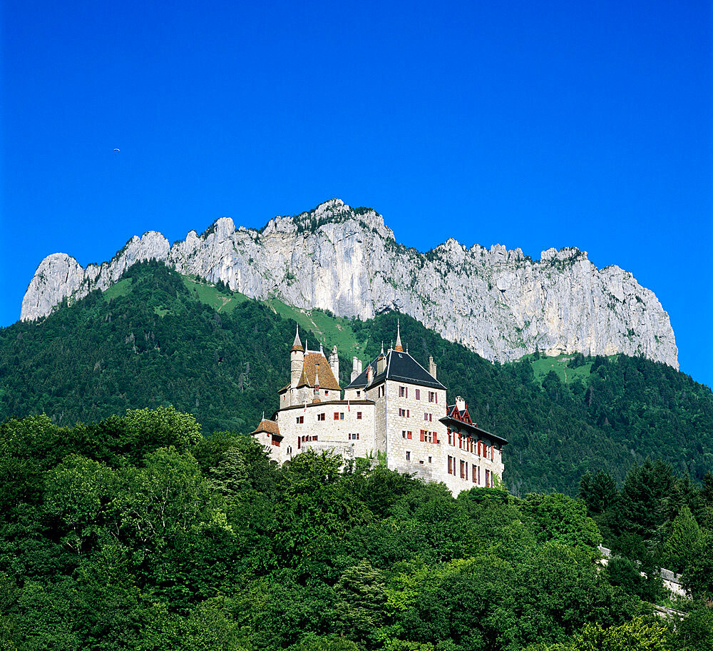 Chateau de Menthon, Menthon St. Bernard, near Annecy, Lake Annecy, Rhone Alpes, France, Europe