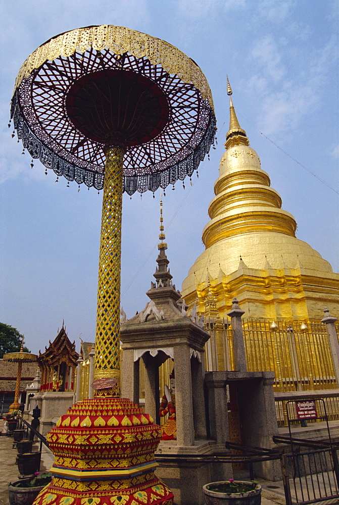 Wat Haripunchai Temple, Lampoon, Thailand, Southeast Asia, Asia