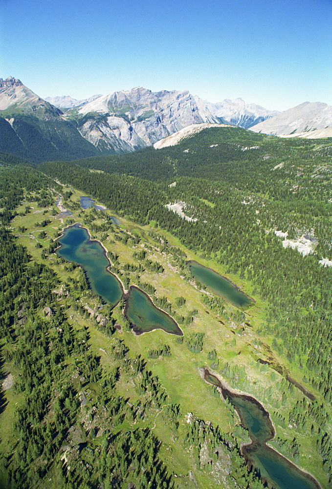 Lakes in the Rocky Mountains near Banff, Alberta, Canada, North America