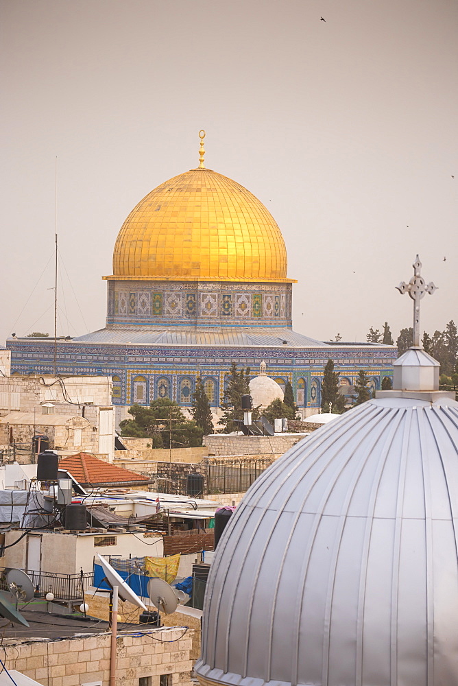 View of Dome of the Rock, Old City, UNESCO World Heritage Site, Jerusalem, Israel, Middle East