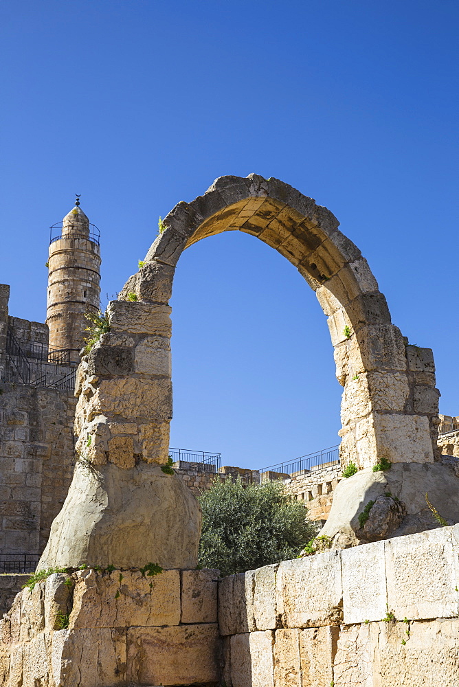 The Tower of David (the Jerusalem Citadel), Old City, UNESCO World Heritage Site, Jerusalem, Israel, Middle East