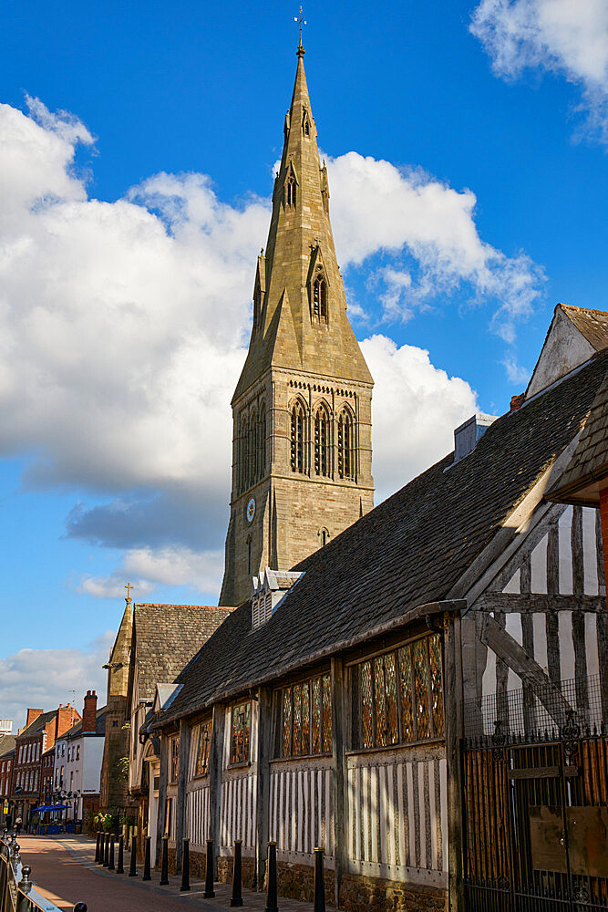 Leicester Cathedral and The Guildhall, Leicester, Leicestershire, England, United Kingdom, Europe