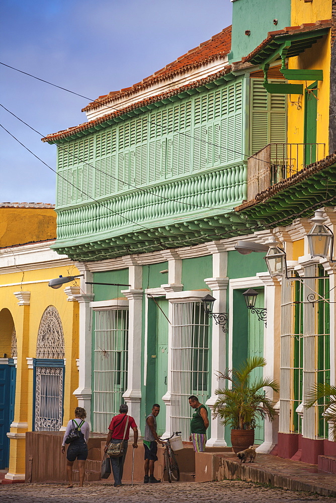 Colourful houses in historical center, Trinidad, UNESCO World Heritage Site, Sancti Spiritus Province, Cuba, West Indies, Caribbean, Central America