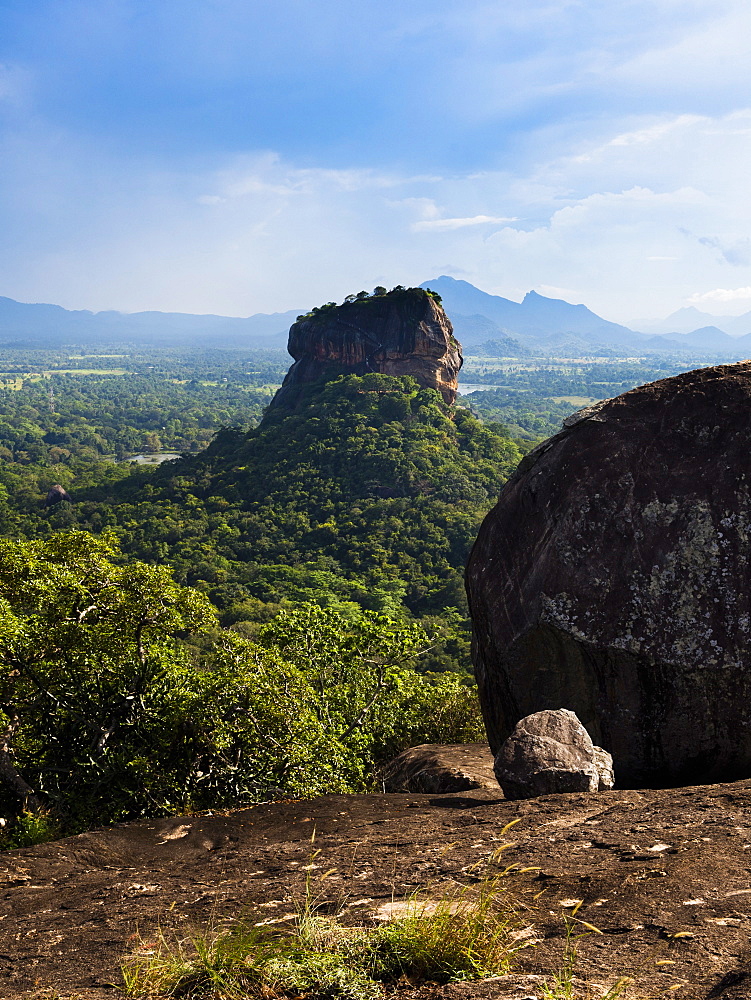 Sigiriya Rock Fortress, UNESCO World Heritage Site, seen from Pidurangala Rock, Sri Lanka, Asia