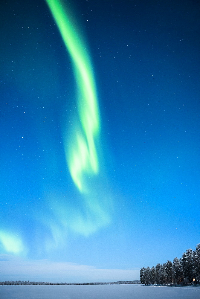 Aurora Borealis (Northern Lights), Pallas-Yllastunturi National Park, Lapland, Finland, Europe