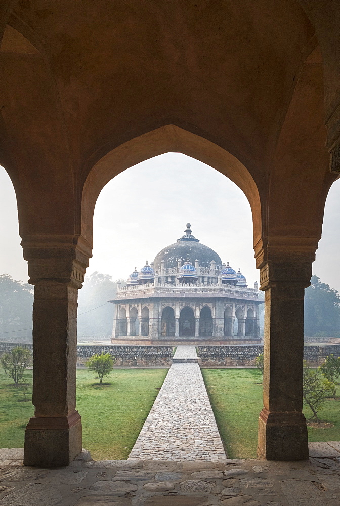 Archway by Isa Khan Tomb in Delhi, India, Asia