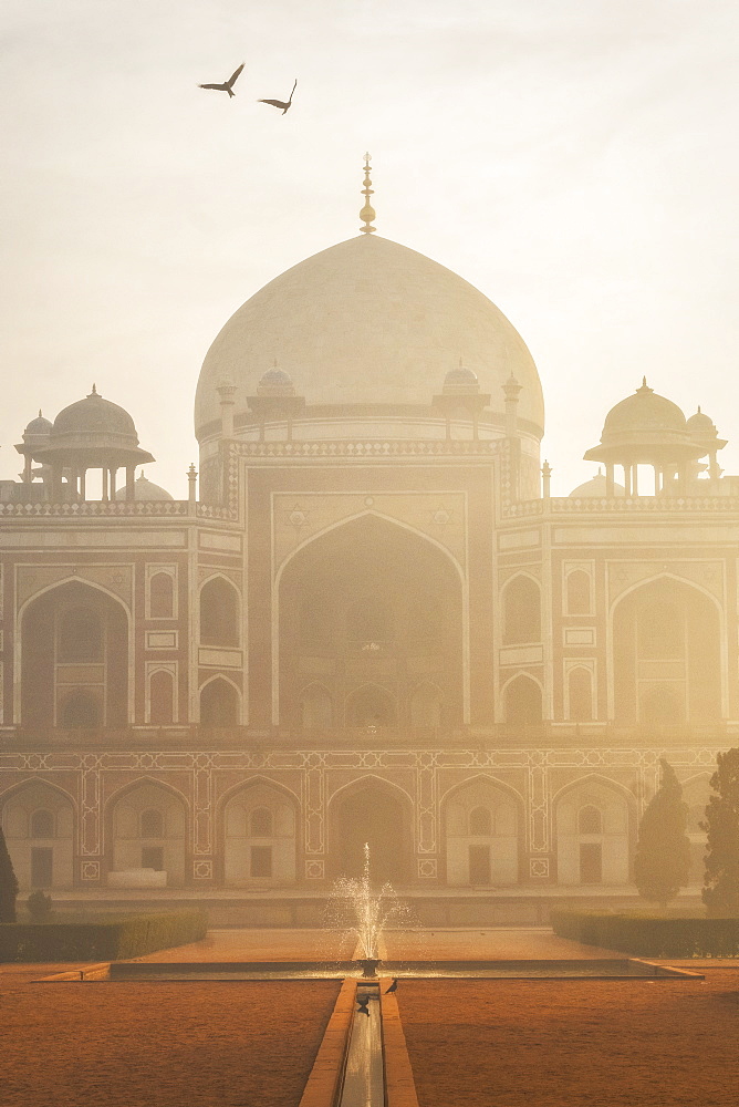 Humayun's Tomb at sunrise in Delhi, India, Asia