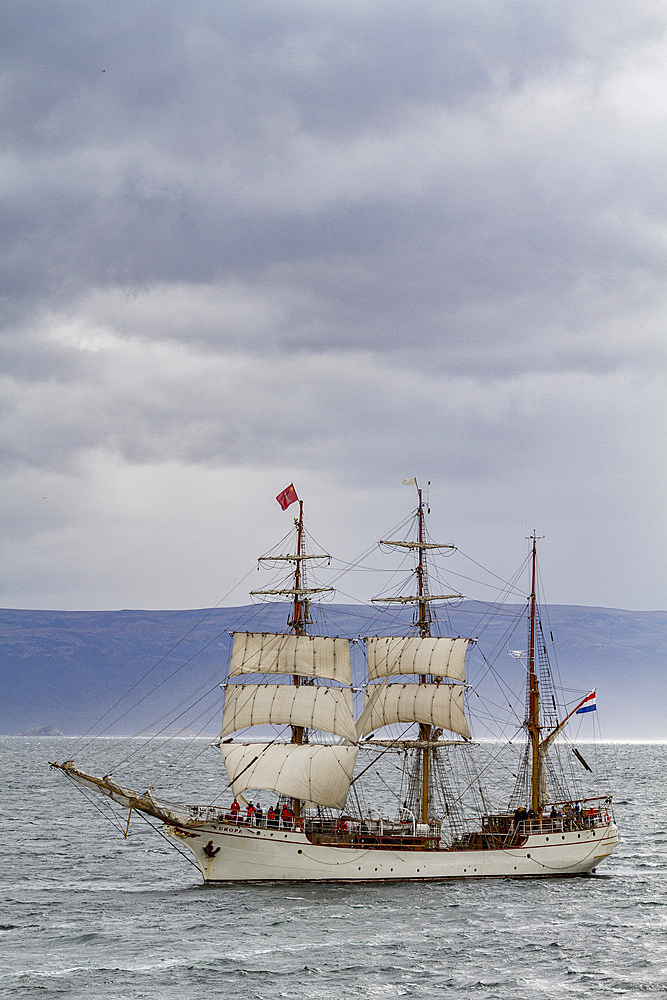 Expedition ship Europa operating from Ushuaia, Argentina to the Antarctic Peninsula in Antarctica, Southern Ocean.