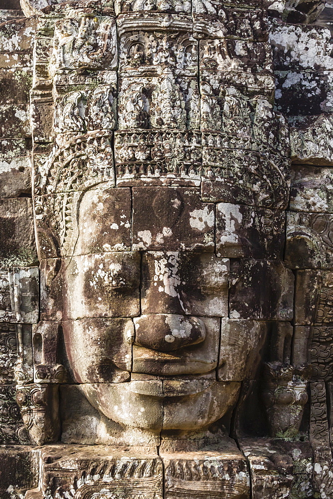 Face towers in Bayon Temple in Angkor Thom, Angkor, UNESCO World Heritage Site, Siem Reap Province, Cambodia, Indochina, Southeast Asia, Asia 