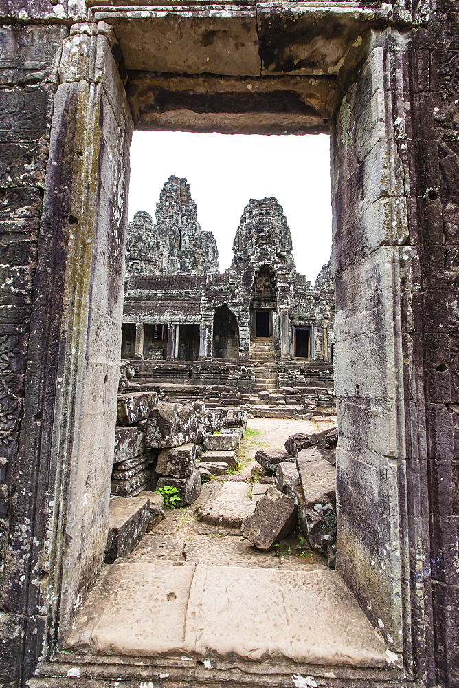 Face towers in Bayon Temple in Angkor Thom, Angkor, UNESCO World Heritage Site, Siem Reap Province, Cambodia, Indochina, Southeast Asia, Asia 