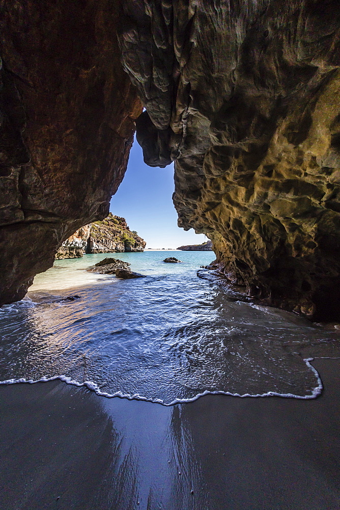 Sea cave at Bigge Island, Kimberley, Western Australia, Australia, Pacific