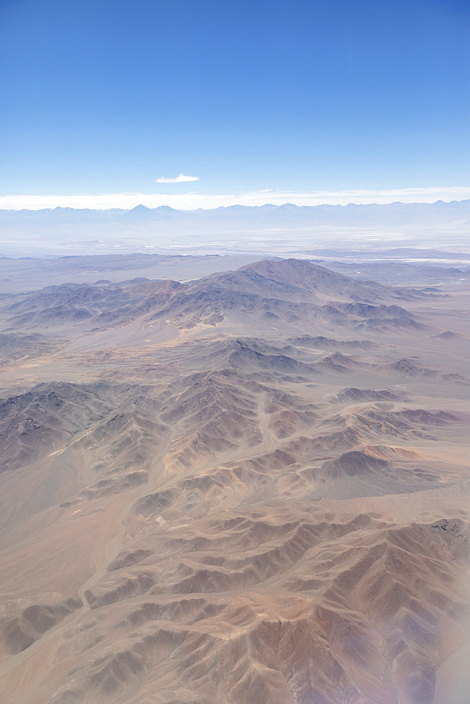 Aerial view of the Atacama Desert, Antofagasta Region, Chile, South America