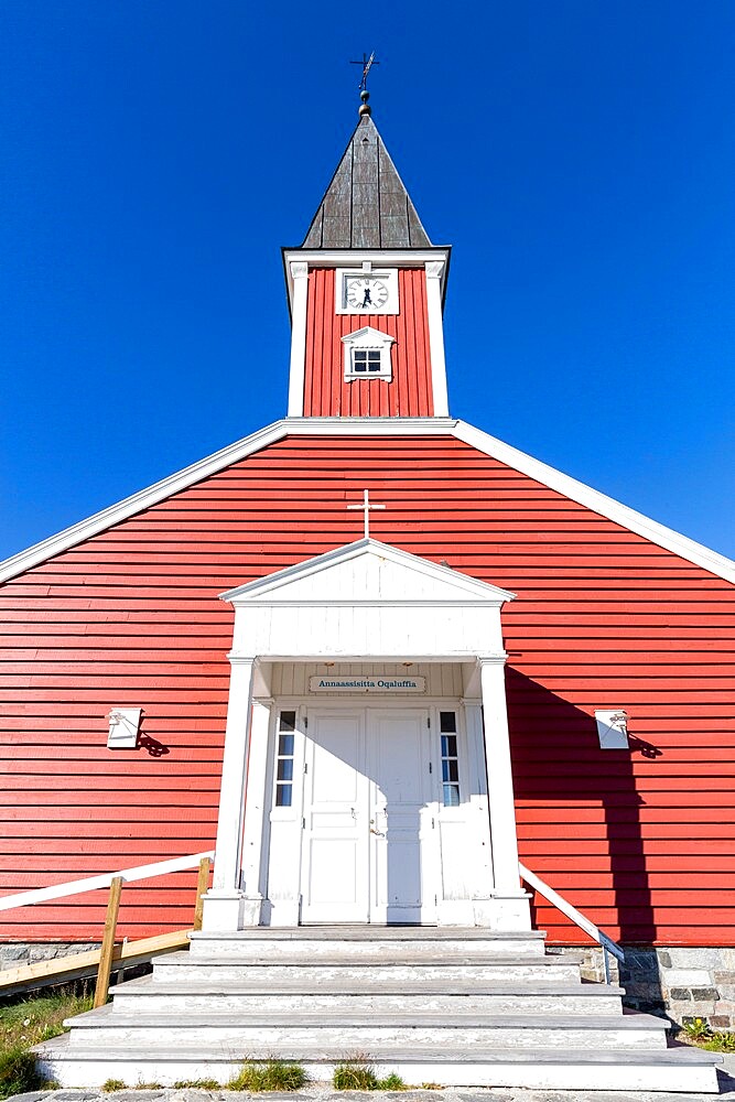 The Lutheran Cathedral in Nuuk (Godthab), the Capital and the largest city in Greenland, Polar Regions