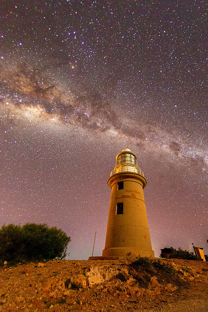 The Milky Way at night at the Vlamingh Head Lighthouse, Exmouth, Western Australia, Australia, Pacific