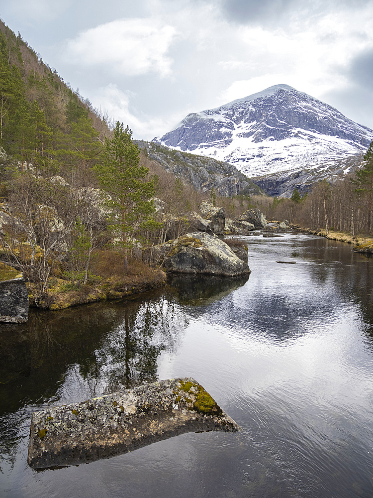 Musken (Masske), a Sami village near Hellemobotn, the narrowest point of Norway, Nordland, Norway, Scandinavia, Europe