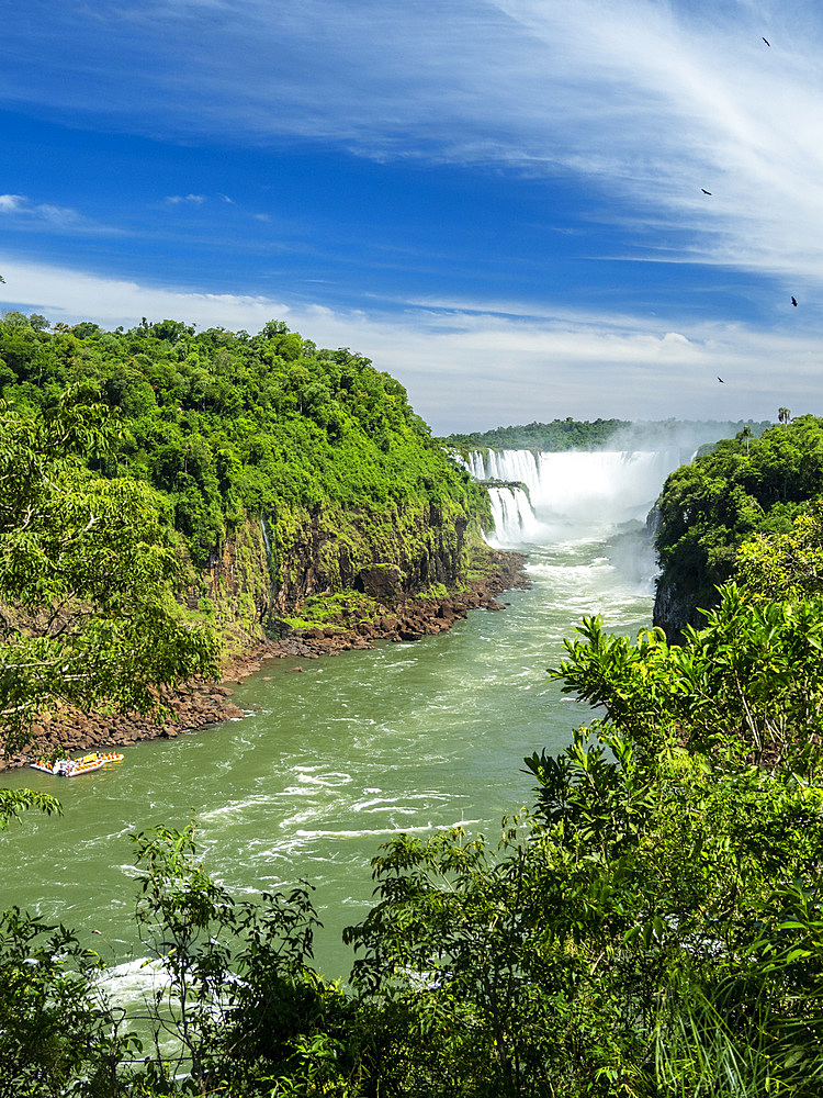 A view from the lower circuit at Iguazú Falls, Misiones Province, Argentina.