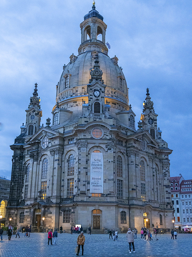 The Dresden Frauenkirche (Church of Our Lady), a Lutheran Church reconstructed between 1994 and 2005, Dresden, Saxony, Germany, Europe