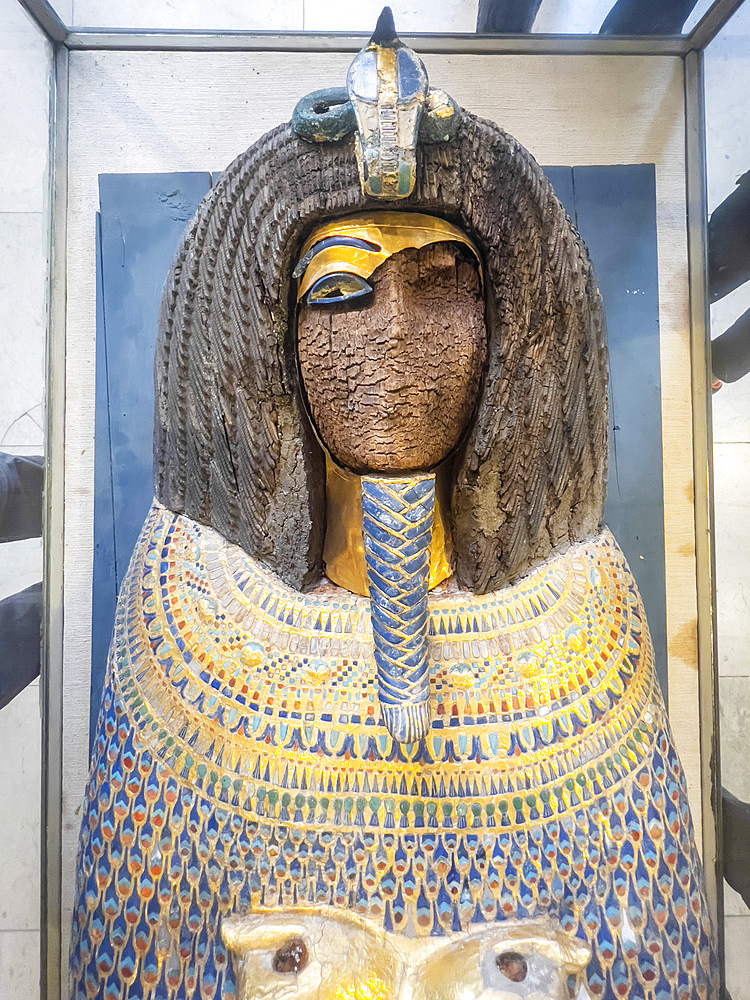 Akhenaten's coffin lid on display at the Egyptian Museum, Cairo, Egypt, North Africa, Africa