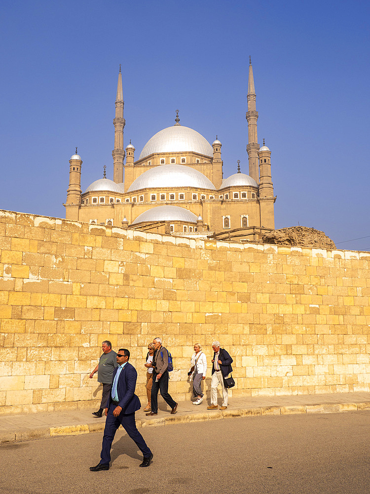 The Ottoman-era Muhammad Ali Mosque, completed in 1848, overlooking Cairo from atop the Citadel, Cairo, Egypt, North Africa, Africa