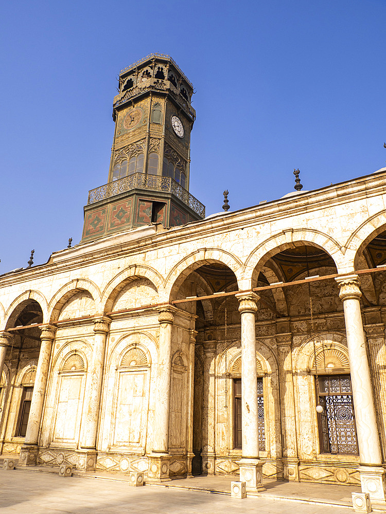 The Ottoman-era Muhammad Ali Mosque, completed in 1848, overlooking Cairo from atop the Citadel, Cairo, Egypt, North Africa, Africa