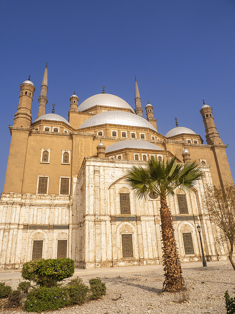 The Ottoman-era Muhammad Ali Mosque, completed in 1848, overlooking Cairo from atop the Citadel, Cairo, Egypt, North Africa, Africa