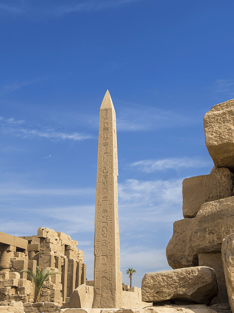 Oobelisk of Thutmosis I, Karnak Temple Complex, comprises a vast mix of temples, pylons, and chapels, UNESCO World Heritage Site, near Luxor, Thebes, Egypt, North Africa, Africa