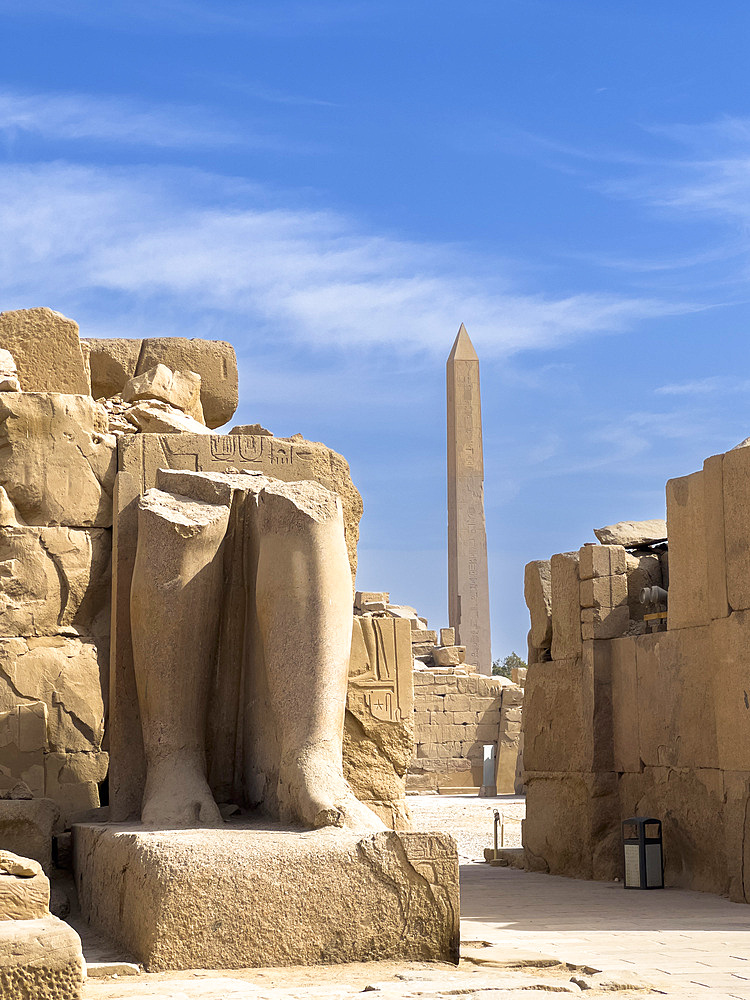 Obelisk of Hatshepsut, Karnak Temple Complex, a vast mix of temples, pylons, and chapels, UNESCO World Heritage Site, near Luxor, Thebes, Egypt, North Africa, Africa