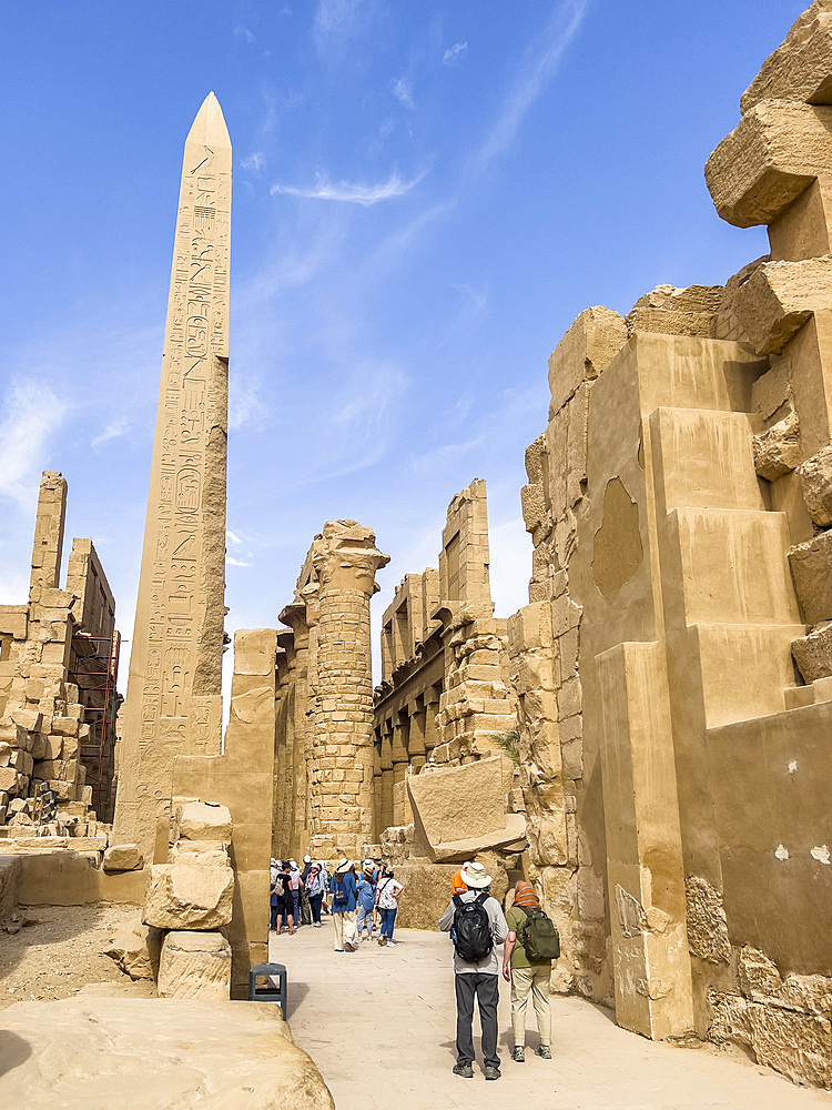 Obelisk of Thutmosis I, Karnak Temple Complex, a vast mix of temples, pylons, and chapels, UNESCO World Heritage Site, near Luxor, Thebes, Egypt, North Africa, Africa