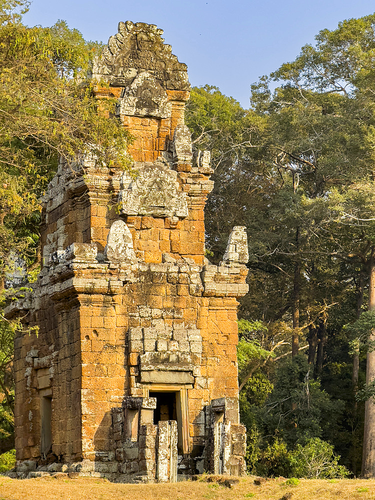 The Terrace of the Leper King, part of the walled city of Angkor Thom, a ruined temple complex in Angkor, UNESCO World Heritage Site, Cambodia, Indochina, Southeast Asia, Asia