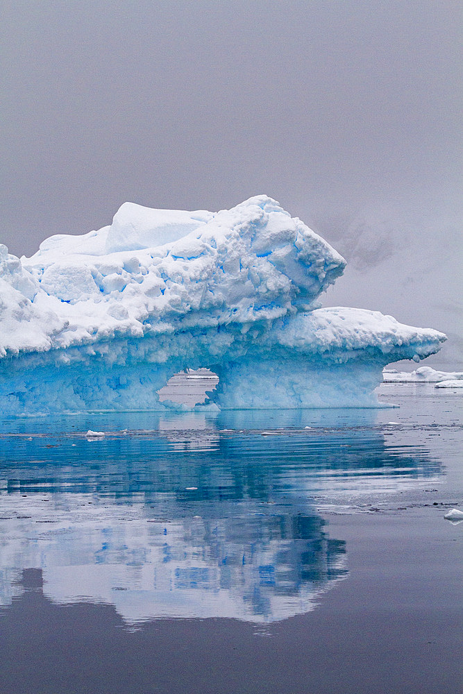 Icebergs near the Antarctic Peninsula during the summer months, Antarctica, Southern Ocean, Polar Regions