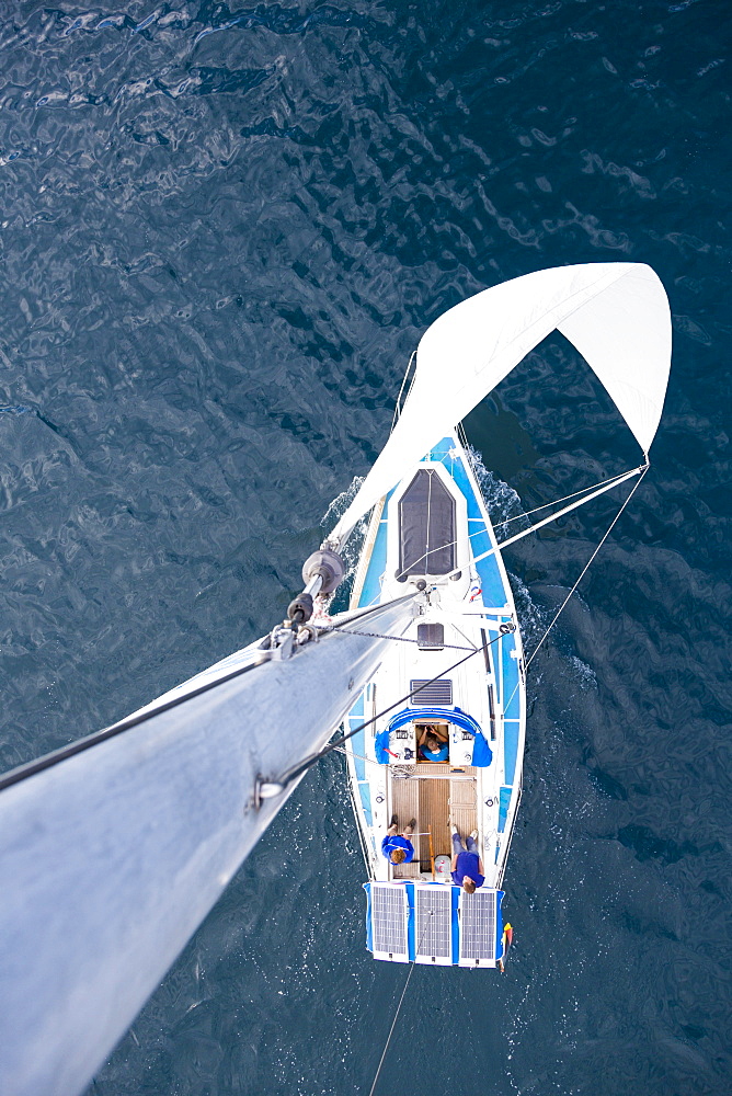 Crew on a sailing boat, Pula, Istria, Croatia