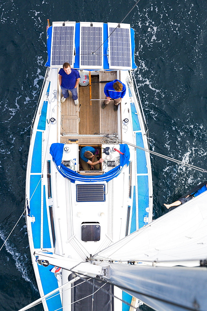 Crew on a sailing boat, Pula, Istria, Croatia