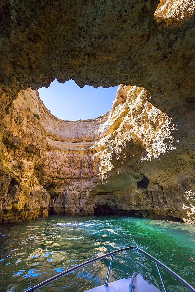 Boat trip to a grotto, Benagil, Algarve, Portugal