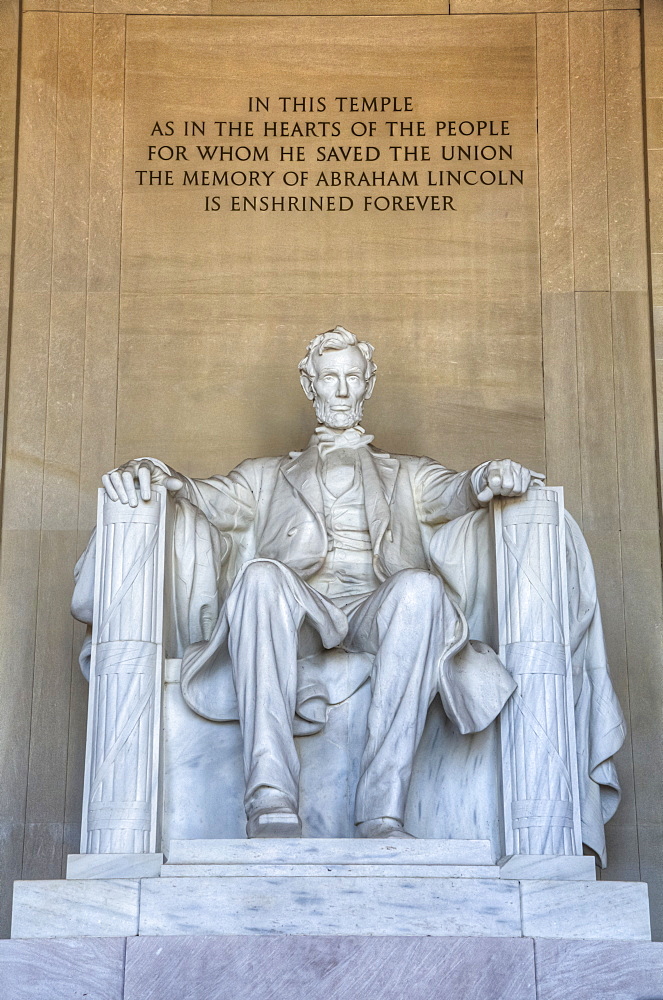 Statue of Abraham Lincoln, Lincoln Memorial, Washington D.C., United States of America