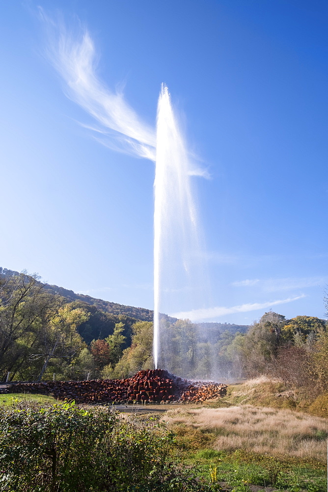 Andernach Geyser, a cold-water geyser on Namedy Peninsula, Germany