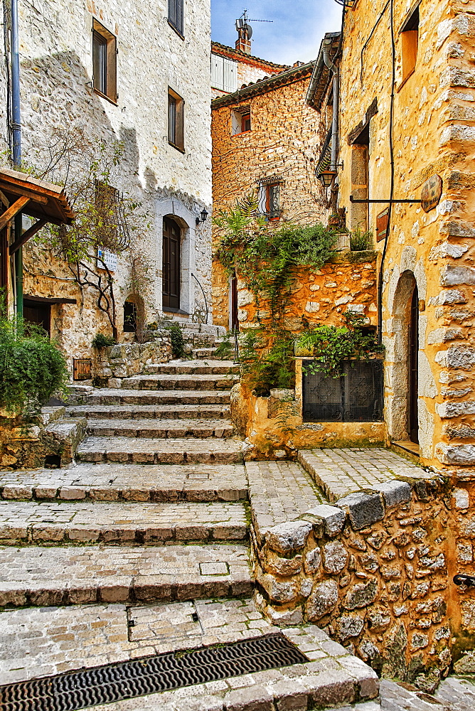 Housing in a medieval village, Tourrettes-sur-Loup, France