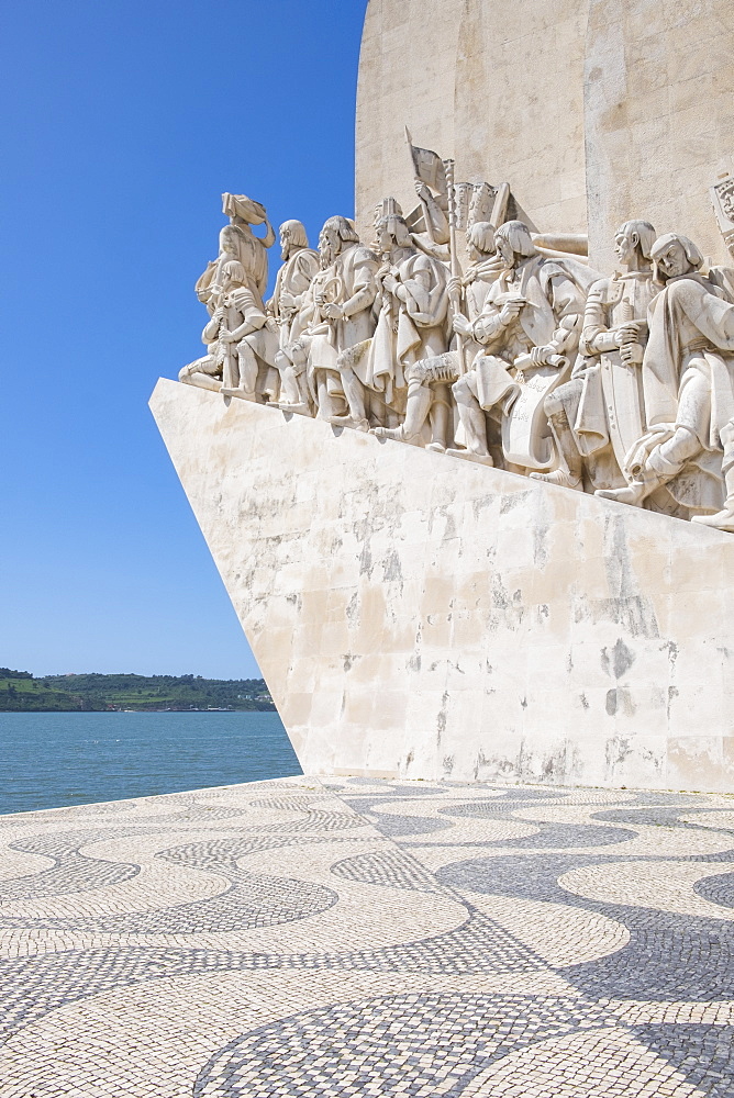 Part of 'Monument of the Discoveries' situated on the Tagus river, Lisbon, Portugal